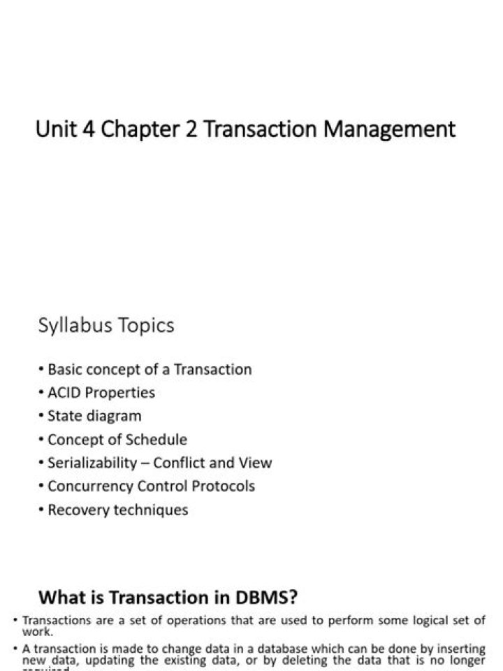 Master Transaction Management in DBMS: A Comprehensive PDF Guide