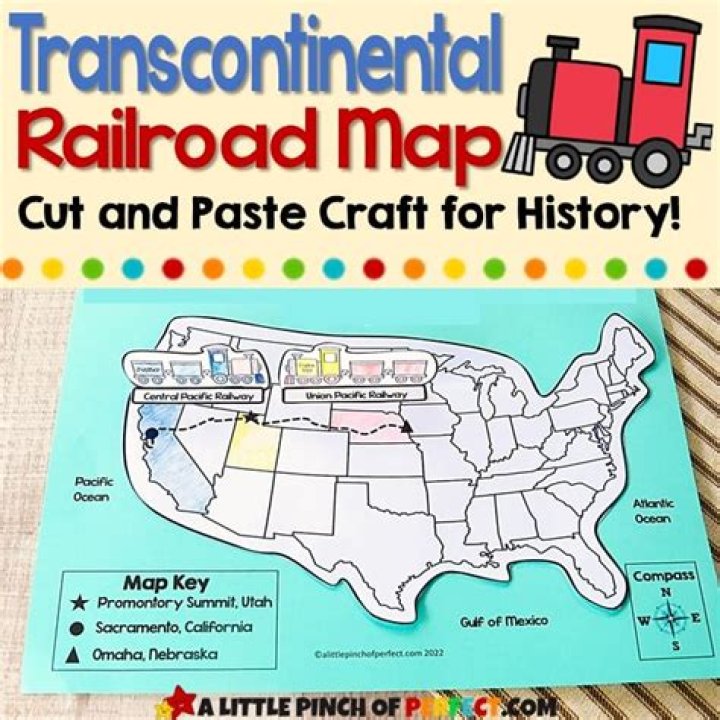 Transcontinental Railroad Map Worksheet PDF – Free Educational Resource
