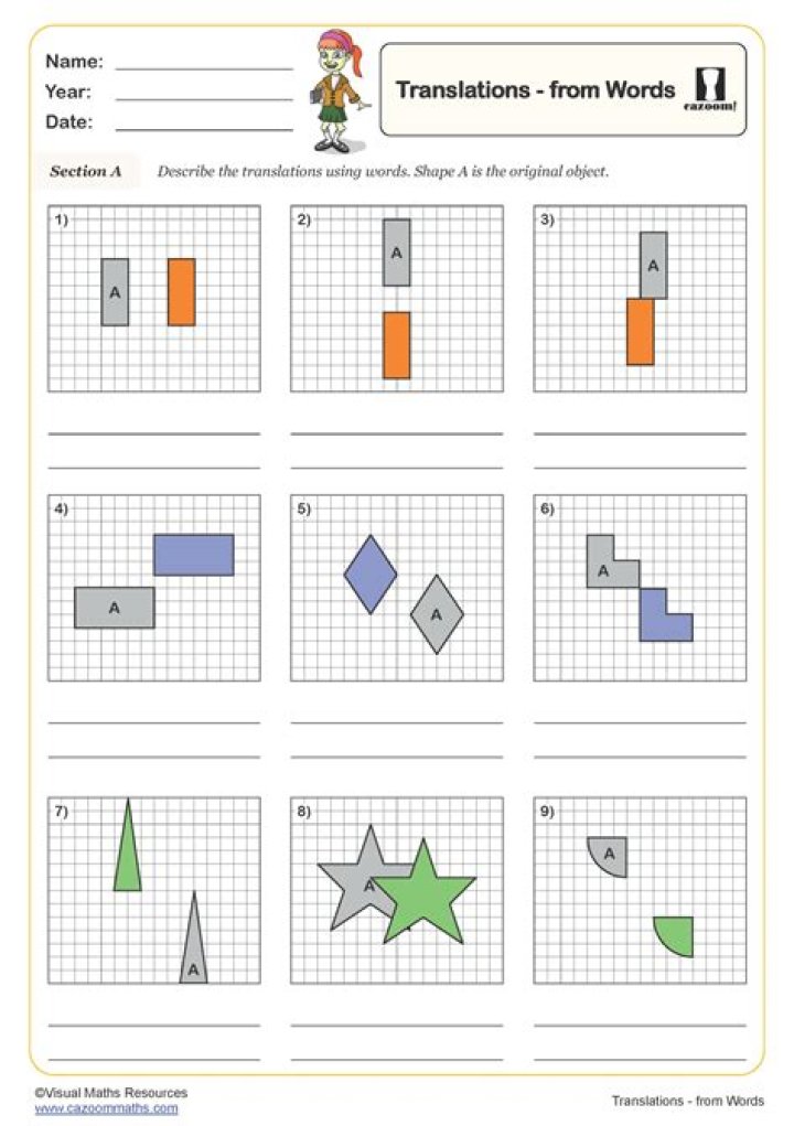 Transformation of Shapes Worksheet PDF: Free Printable Learning Tool