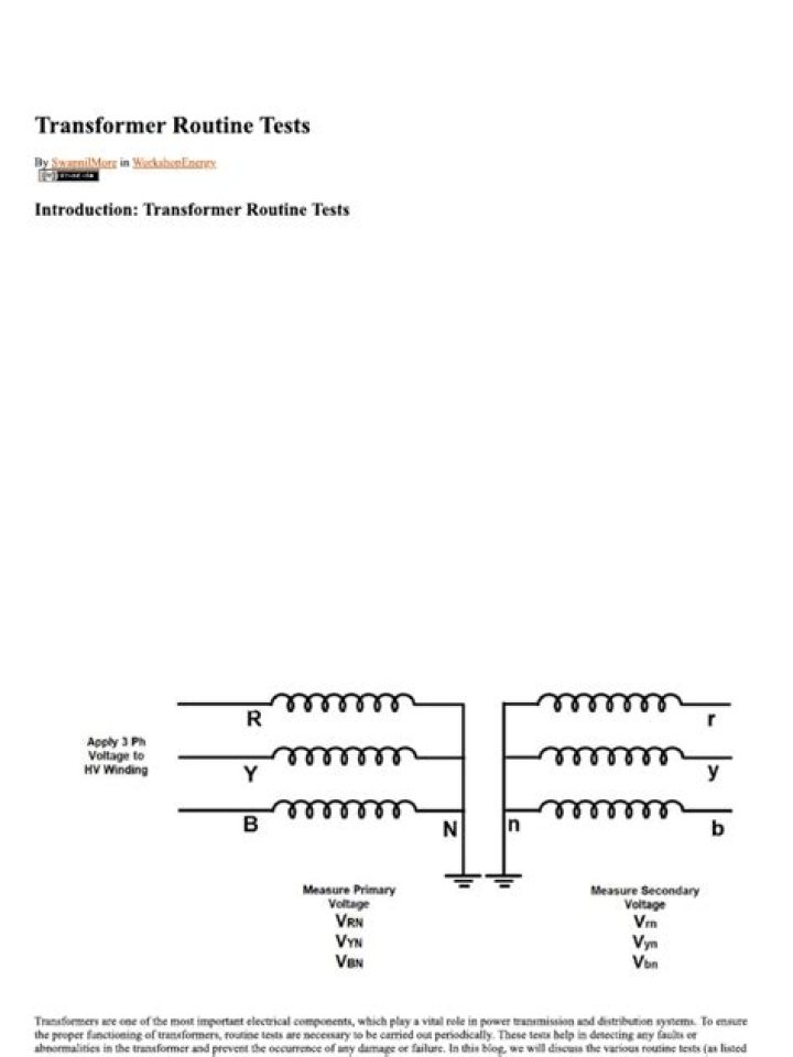 Transformer Testing PDF: How to Validate and Optimize Transformers