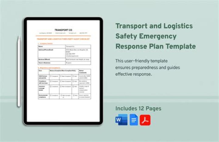 Transport Emergency Response Plan PDF: Essential Disaster Preparedness Guide