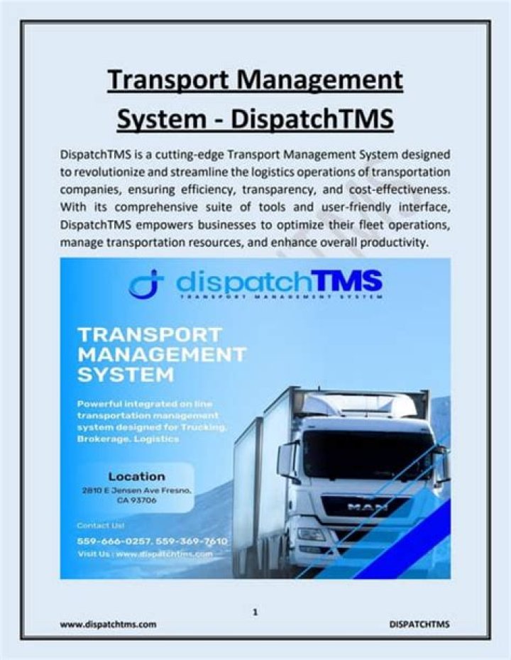 Efficient Transport Management System PDF Guide