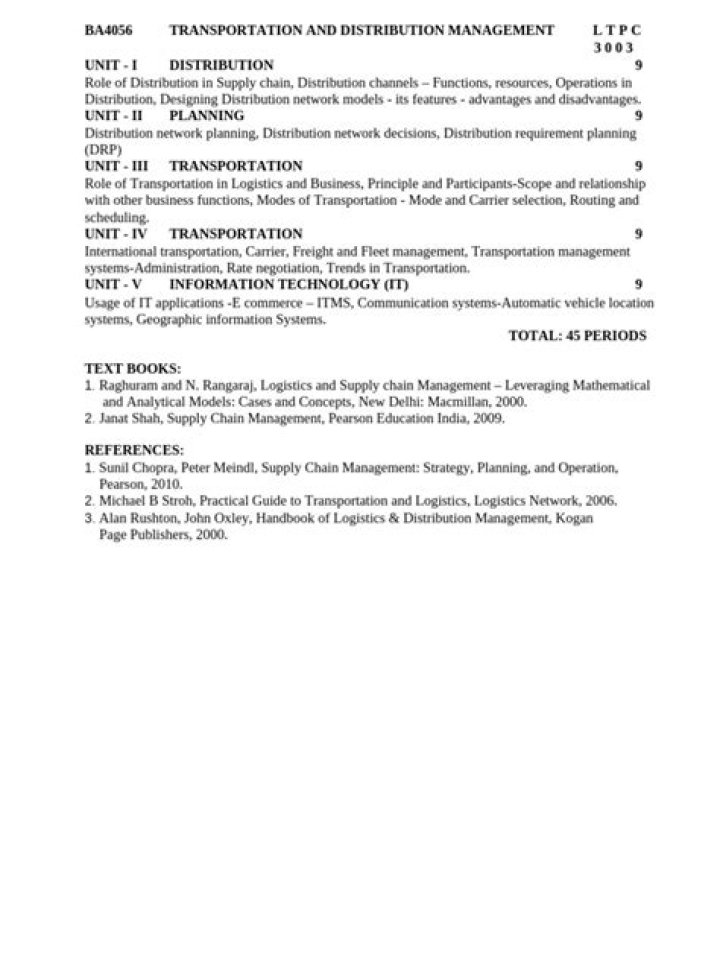 Transportation and Distribution Management PDF: Optimize Logistics Efficiency