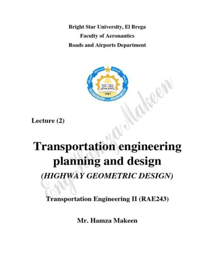 Transportation Engineering Planning and Design 4th Edition PDF Guide
