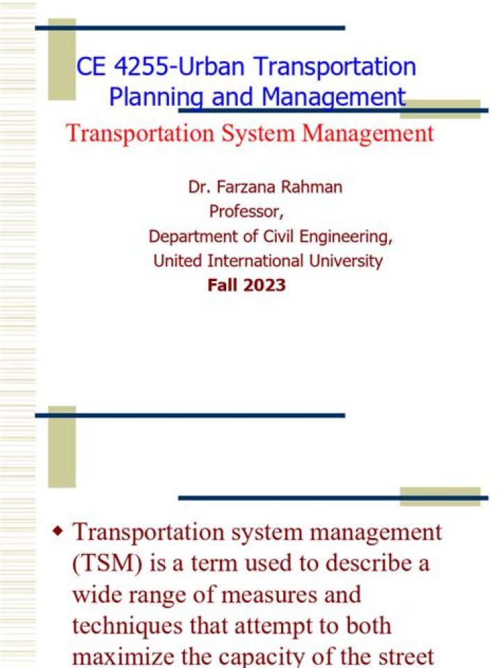 Comprehensive Transportation System Management PDF Guide