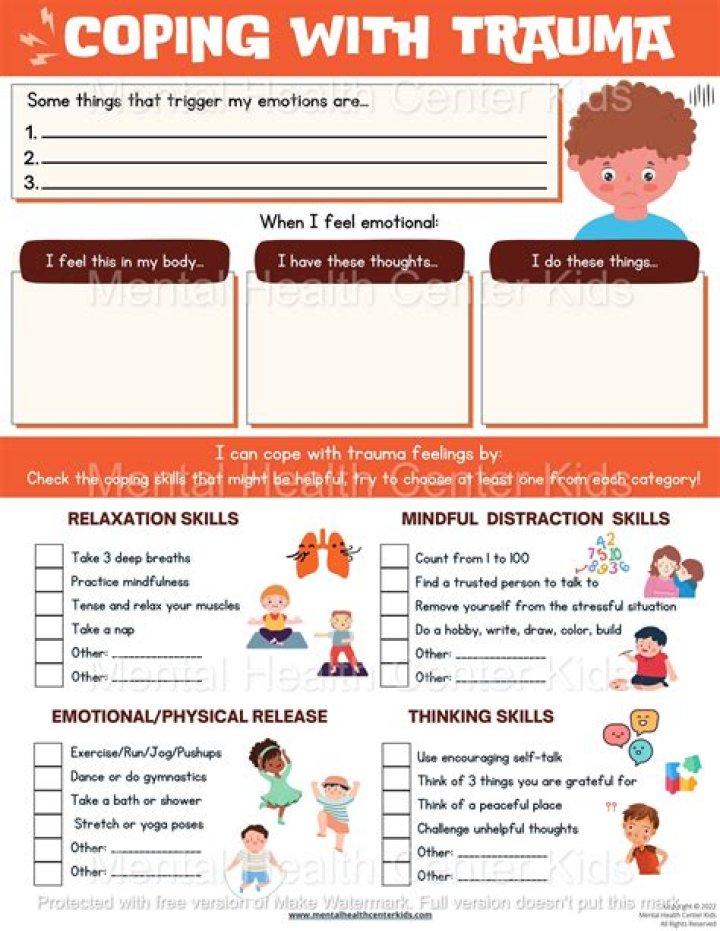 Trauma Worksheets for Kids PDF – Healing Activities for Children