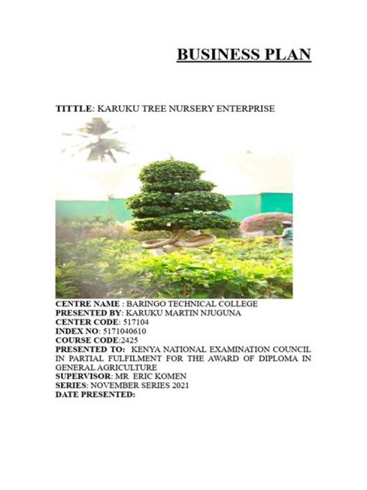 Tree Nursery Business Plan PDF – Step-by-Step Guide