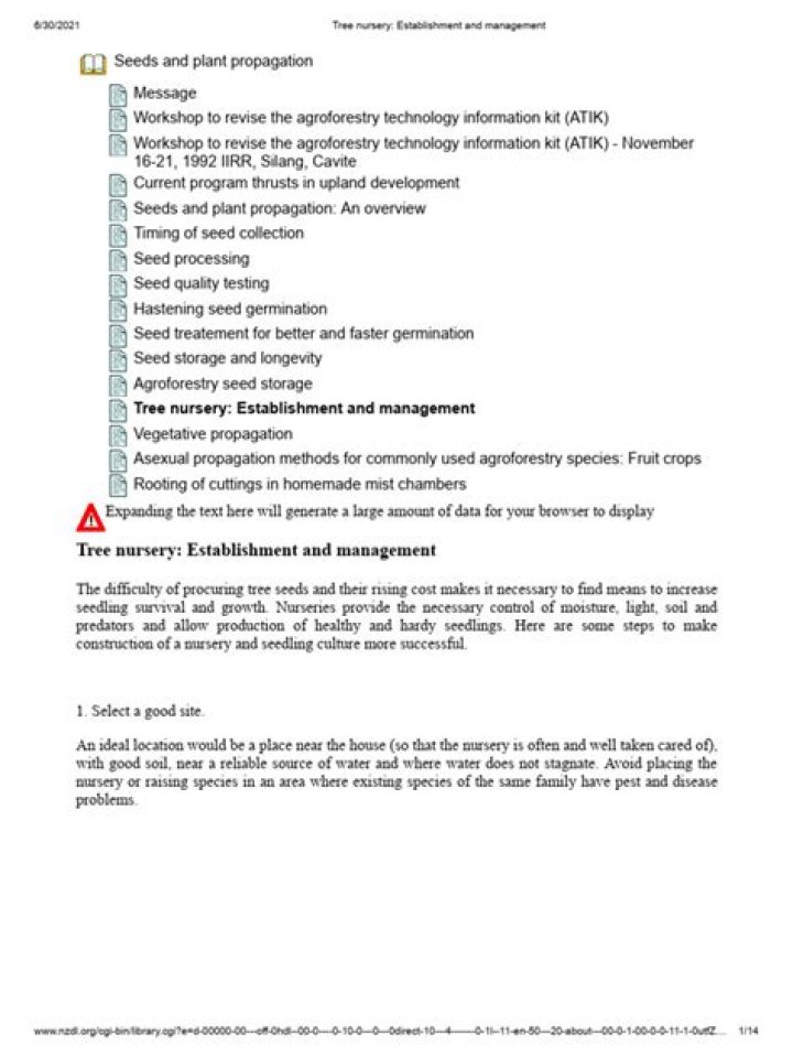 Tree Nursery Establishment and Management PDF Guide