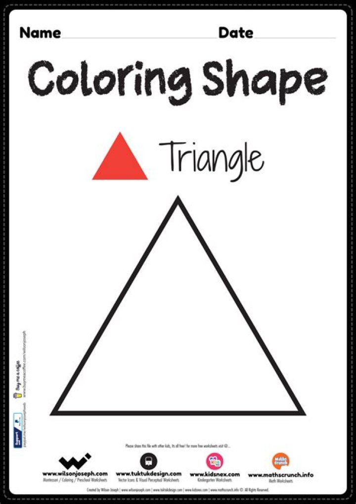 Free Triangle Worksheets for Preschool PDF – Instant Download