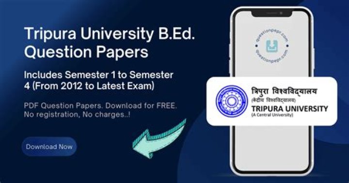 Tripura University Question Paper 2017 PDF – Download Exact Exam Papers