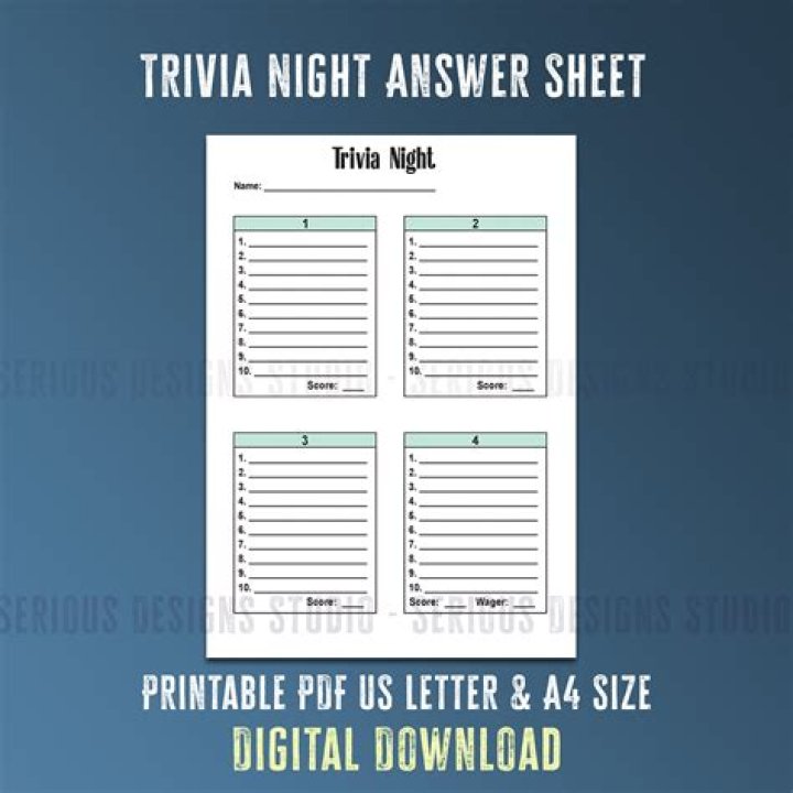 Trivia Night Questions & Answers PDF – Instant Download