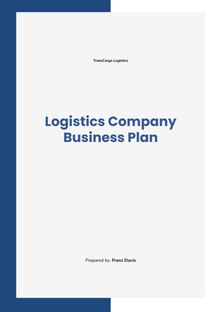 Truck Logistics Business Plan PDF – Full Step-by-Step Guide