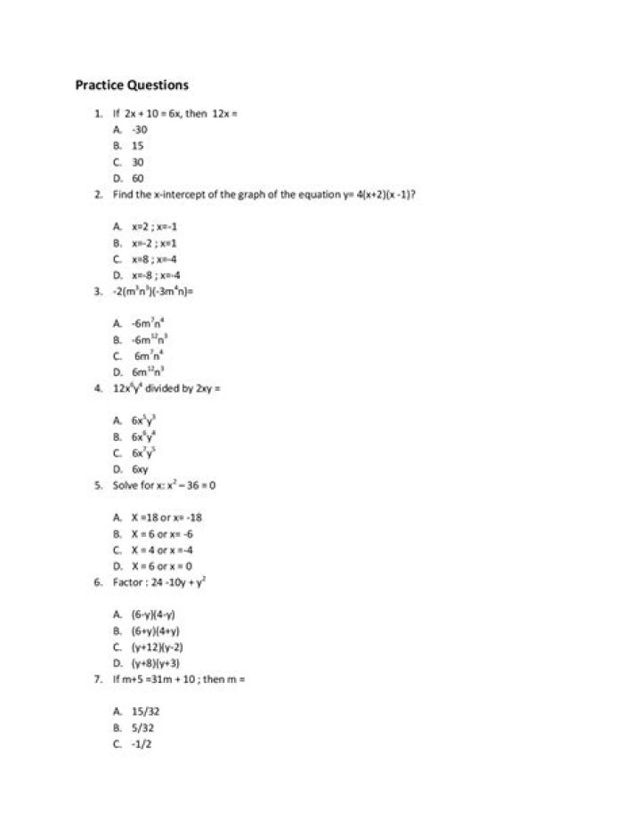 Free TSI Practice Test Math PDF – Ready for Success