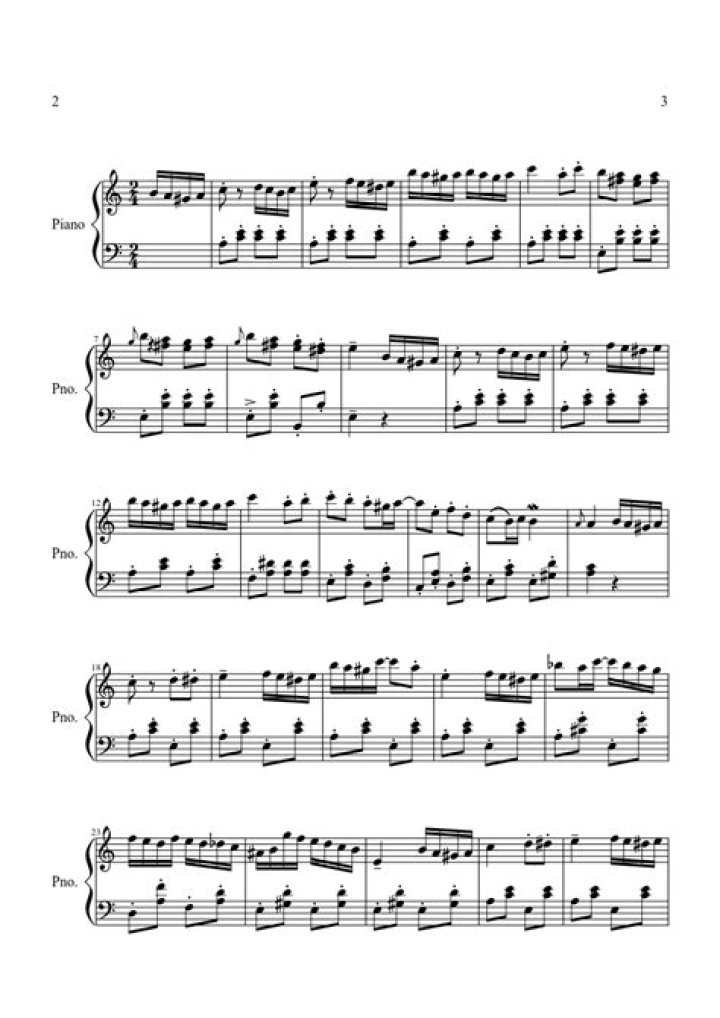Free Turkish March Jazz Piano Sheet PDF for Instant Download