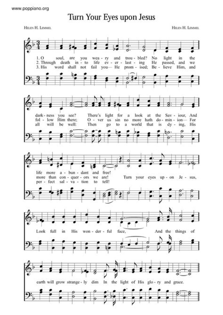 Turn Your Eyes Upon Jesus Sheet Music PDF – Free Download