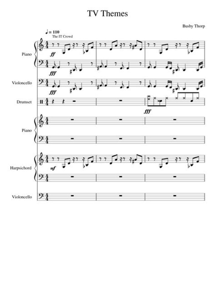 Download TV Theme Sheet Music PDF – Free Downloadable Music Scores
