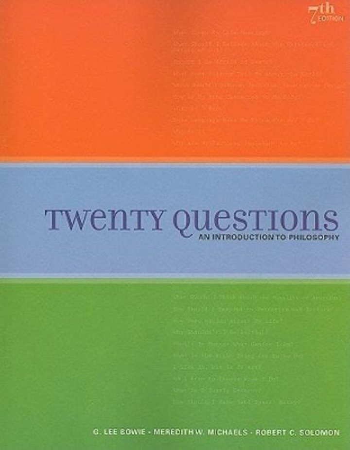 Twenty Questions: An Introduction to Philosophy 7th Edition – Free PDF Guide