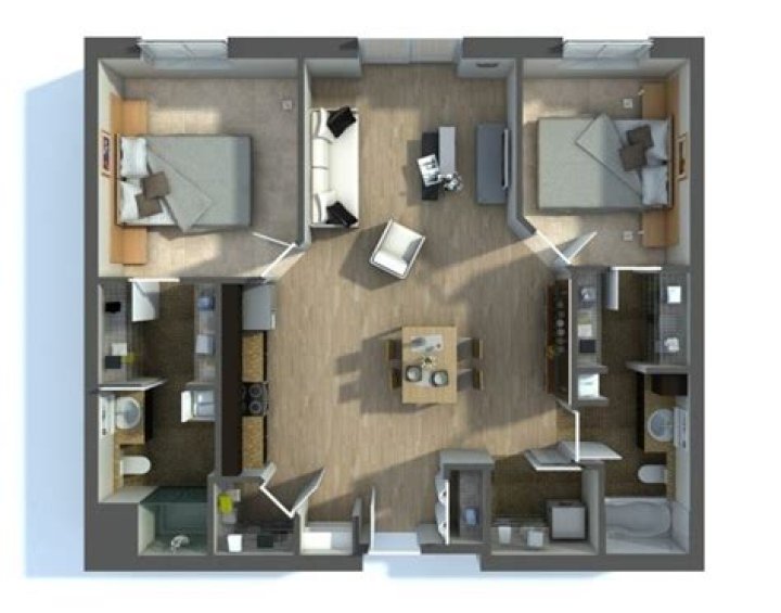 Two-Bedroom Apartment Plans PDF – Affordable & Customizable Layouts