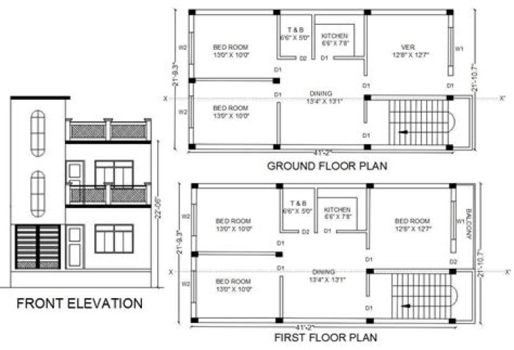Two-Storey House Plan PDF – Download Free Blueprint Templates