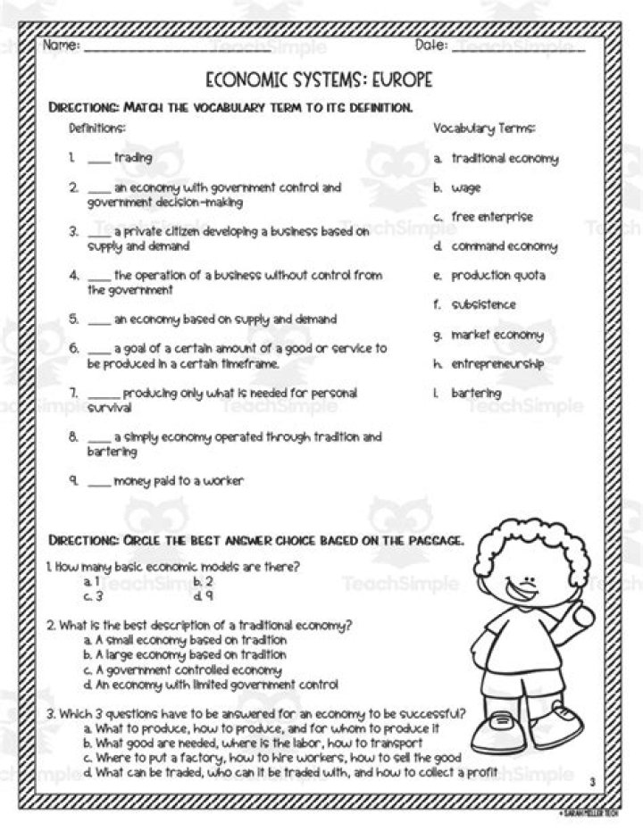 Types of Economic Systems Worksheet PDF: Comprehensive Learning Tool
