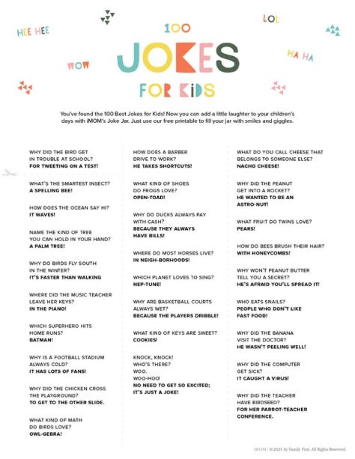 Types of Jokes List PDF: Funny Jokes Categories Compiled