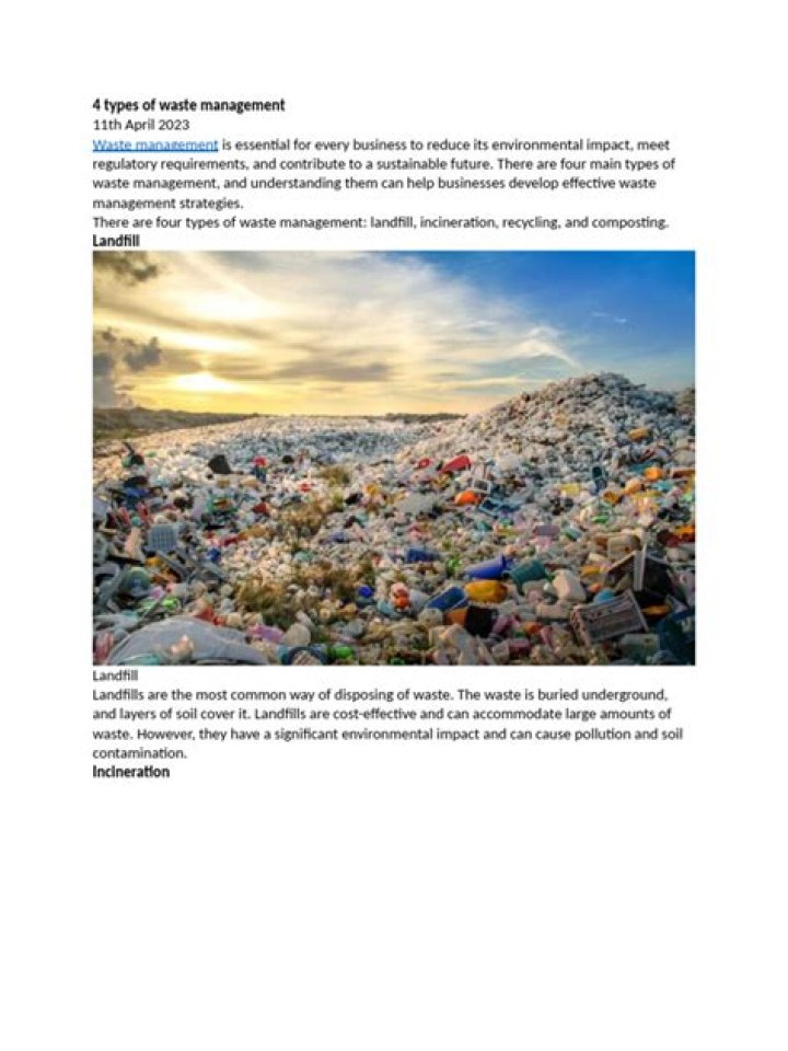 Types of Waste Management: Comprehensive PDF Guide