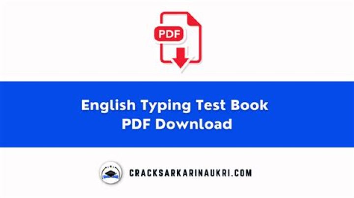 Download Free Typing Test Book PDF for Practice