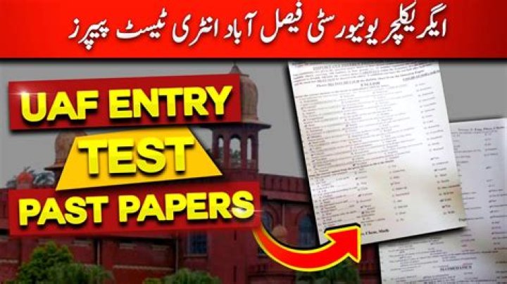 UAF Undergraduate Entry Test Past Papers PDF – Download Free Past Papers