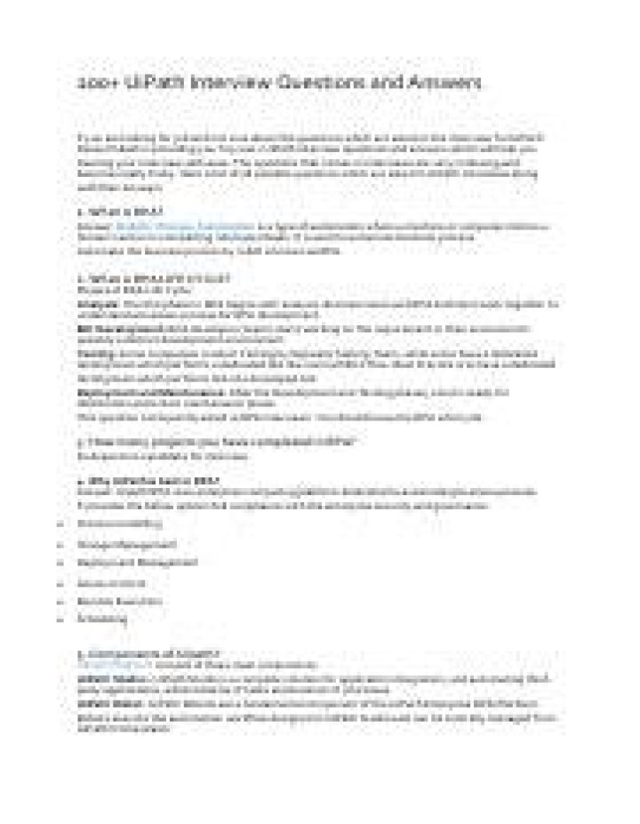 Top UiPath Interview Questions and Answers PDF for 2024