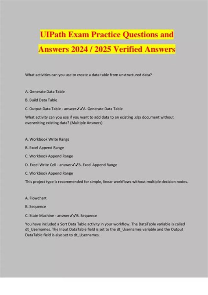UiPath Questions & Answers PDF: Master Automation Testing