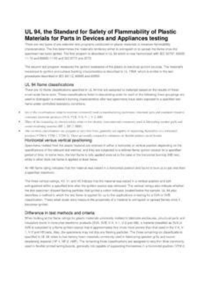 UL 94 Test Standard PDF – Safe Flammability Testing Guide