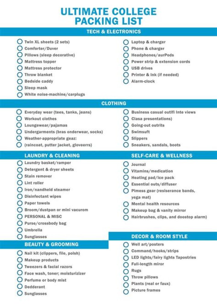 Ultimate College Packing List PDF: Stay Prepared for Semester Success