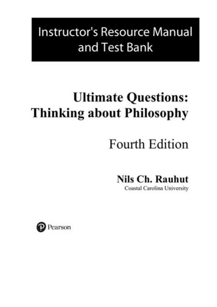 Ultimate Questions in Philosophy: 4th Edition PDF Guide
