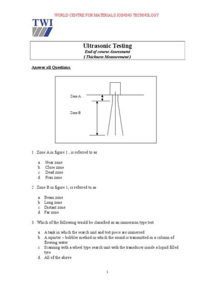 Ultrasonic Testing Q&A PDF: Expert Answers for NDT Professionals