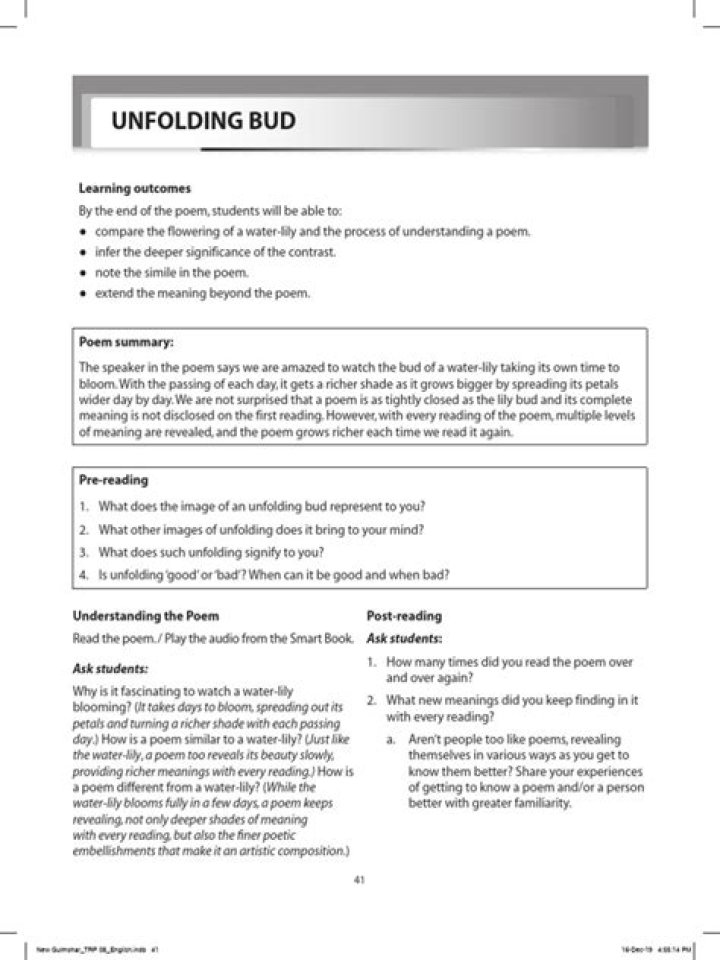 Unfolding Bud Poem: Questions & Answers PDF – Explore Key Insights