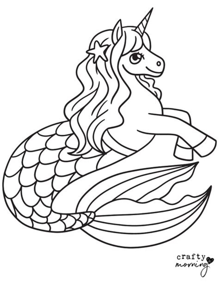 Free Unicorn Mermaid Coloring Sheet PDF – Print & Color Now