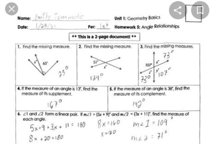 Unit 1 Geometry Basics Homework 5 Answer Key PDF – Complete Solutions