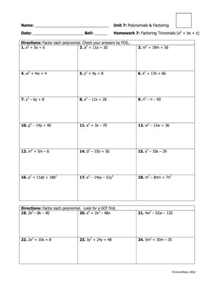Unit 7 Polynomials & Factoring Homework 1 Answer Key PDF – Instant PDF Answer Key
