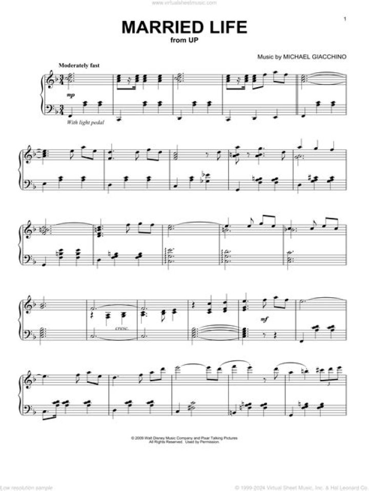 Up Your Married Life: Free PDF Sheet Music & Arrangements