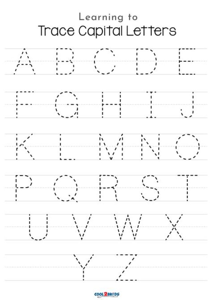 Uppercase Letter Tracing Worksheets PDF for Kids
