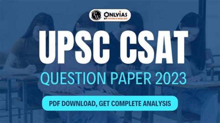 UPSC CSAT 2023 Question Paper PDF – Download Now