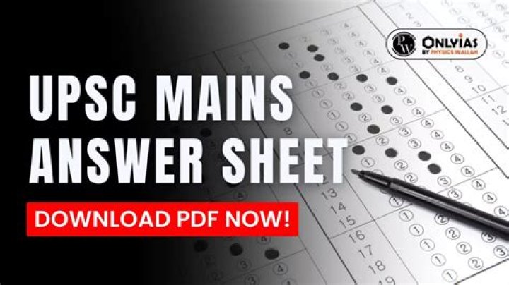 UPSC Mains Blank Answer Sheet Format PDF for UPSC Mains 2025 – Download Here