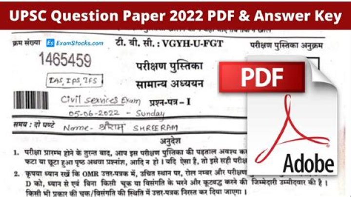 UPSC Prelims 2022 Question Paper PDF – Download Complete Solved Papers