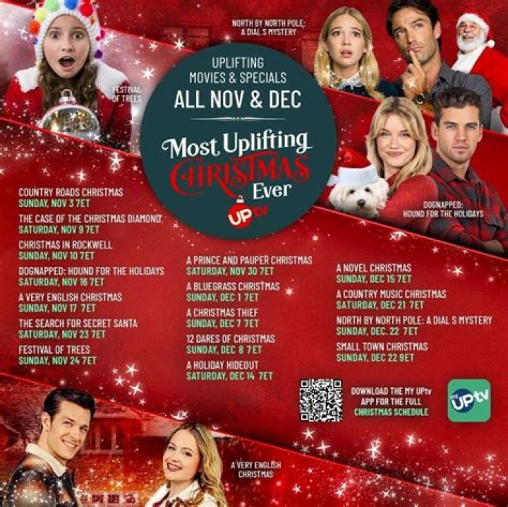 2025 Uptv Christmas Movies Printable List PDF