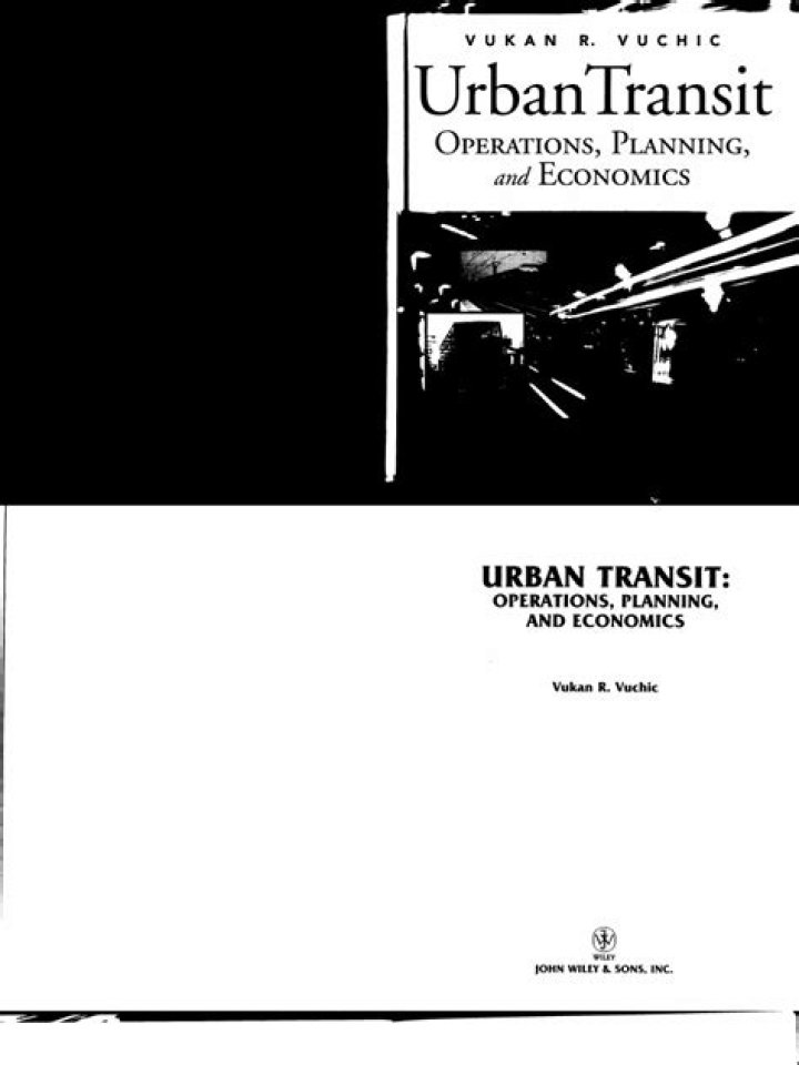 Urban Transit Operations Planning and Economics: Essential PDF Guide