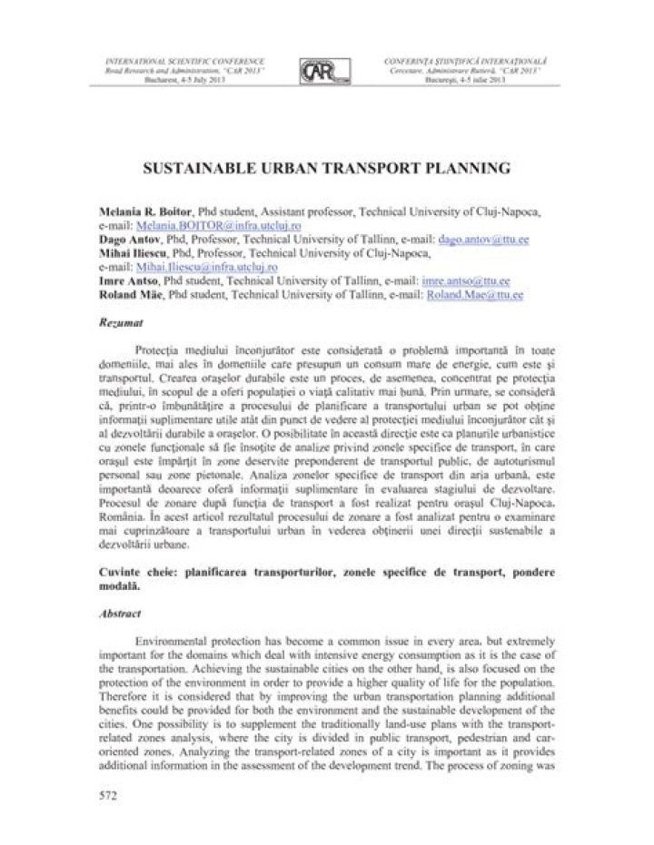 Urban Transport Planning PDF Guide for VTU Students