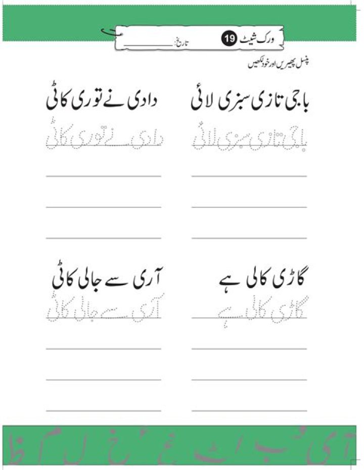 Free Urdu Handwriting Practice Worksheets PDF for Perfect Script