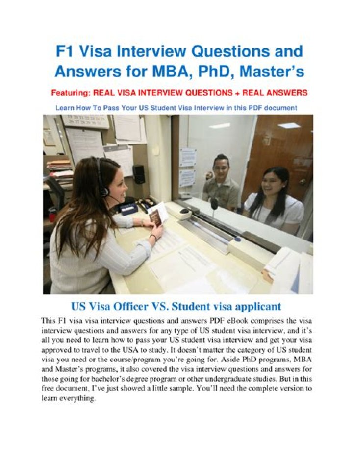 US Student Visa Interview Questions & Answers PDF – Download Now