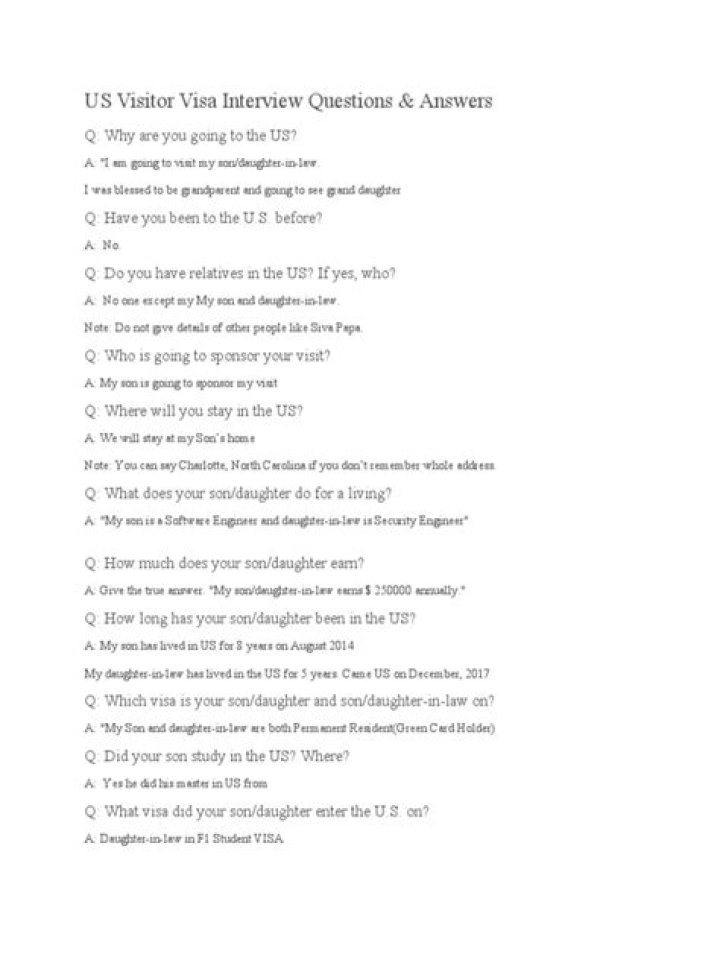 US Visitor Visa Interview Questions PDF – Must-Know Tips