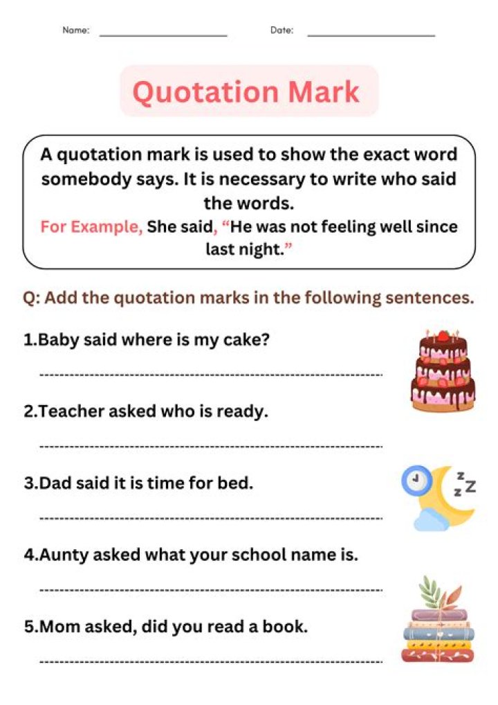 How to Use Quotation Marks in Worksheets: Free PDF Worksheet